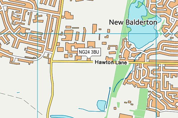 NG24 3BU map - OS VectorMap District (Ordnance Survey)