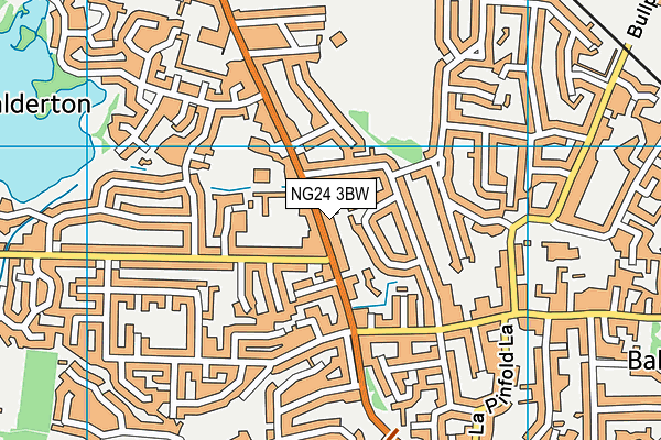 NG24 3BW map - OS VectorMap District (Ordnance Survey)