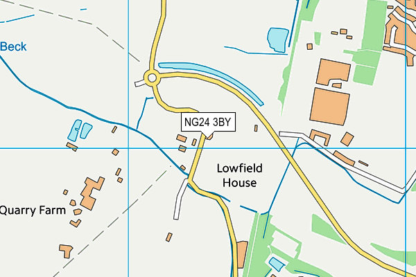 NG24 3BY map - OS VectorMap District (Ordnance Survey)