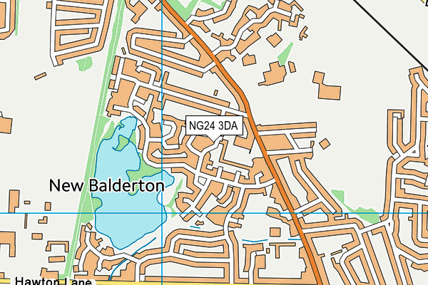 NG24 3DA map - OS VectorMap District (Ordnance Survey)