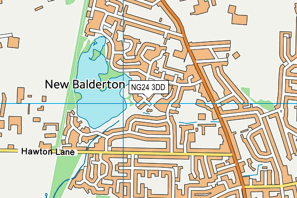 NG24 3DD map - OS VectorMap District (Ordnance Survey)