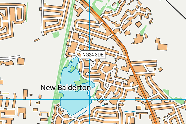 NG24 3DE map - OS VectorMap District (Ordnance Survey)