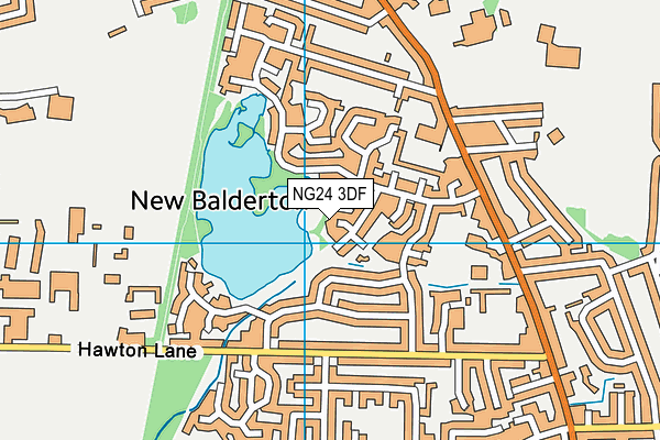 NG24 3DF map - OS VectorMap District (Ordnance Survey)