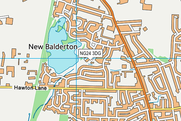 NG24 3DG map - OS VectorMap District (Ordnance Survey)