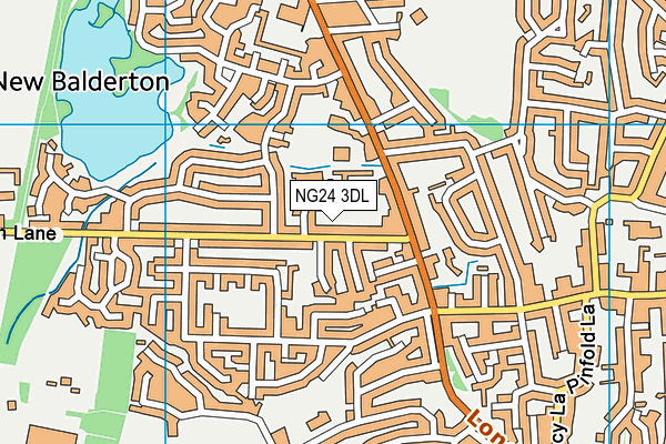NG24 3DL map - OS VectorMap District (Ordnance Survey)