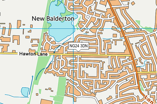 NG24 3DN map - OS VectorMap District (Ordnance Survey)