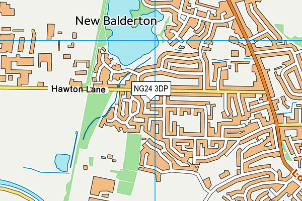 NG24 3DP map - OS VectorMap District (Ordnance Survey)