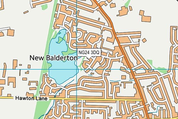 NG24 3DQ map - OS VectorMap District (Ordnance Survey)