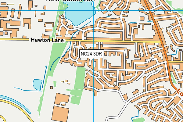 NG24 3DR map - OS VectorMap District (Ordnance Survey)