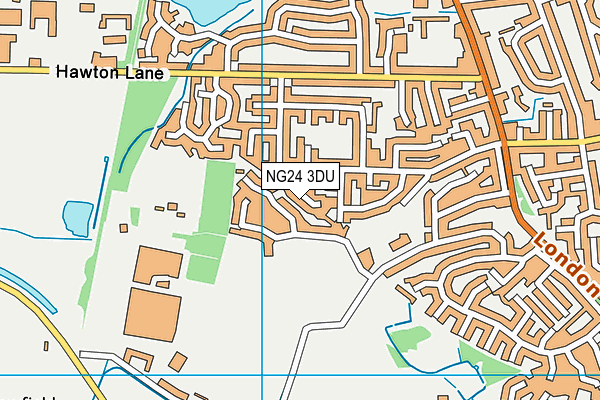 NG24 3DU map - OS VectorMap District (Ordnance Survey)