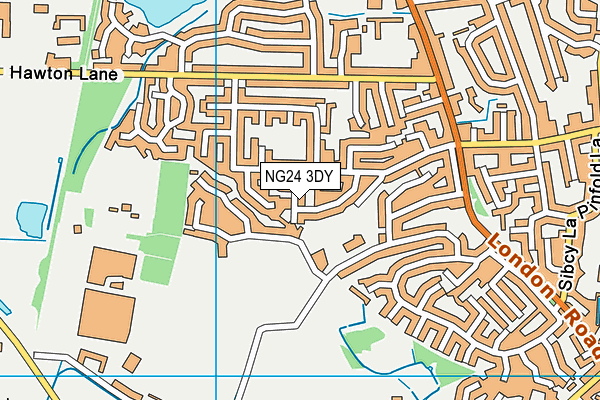 NG24 3DY map - OS VectorMap District (Ordnance Survey)