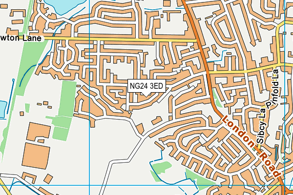 NG24 3ED map - OS VectorMap District (Ordnance Survey)