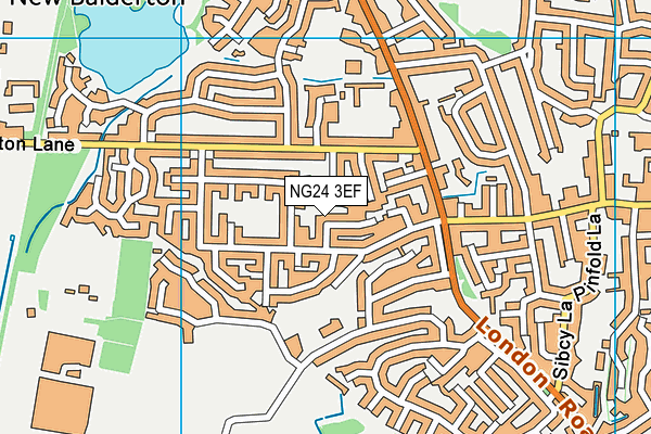 NG24 3EF map - OS VectorMap District (Ordnance Survey)