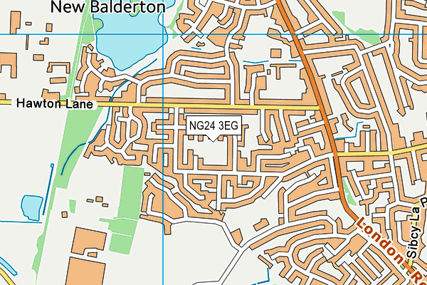 NG24 3EG map - OS VectorMap District (Ordnance Survey)