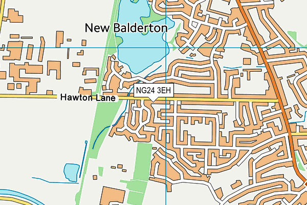 NG24 3EH map - OS VectorMap District (Ordnance Survey)