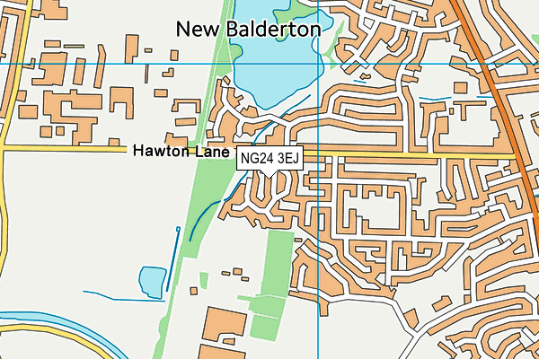 NG24 3EJ map - OS VectorMap District (Ordnance Survey)