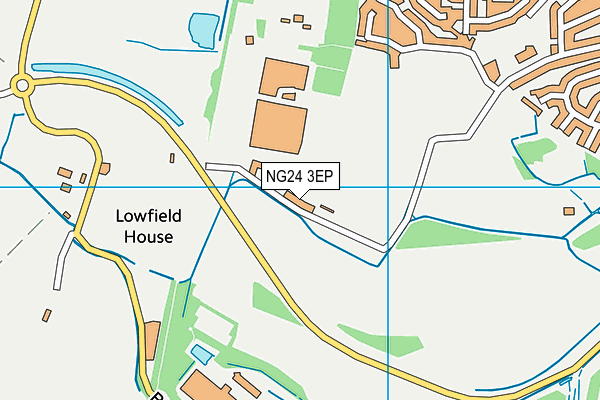 NG24 3EP map - OS VectorMap District (Ordnance Survey)