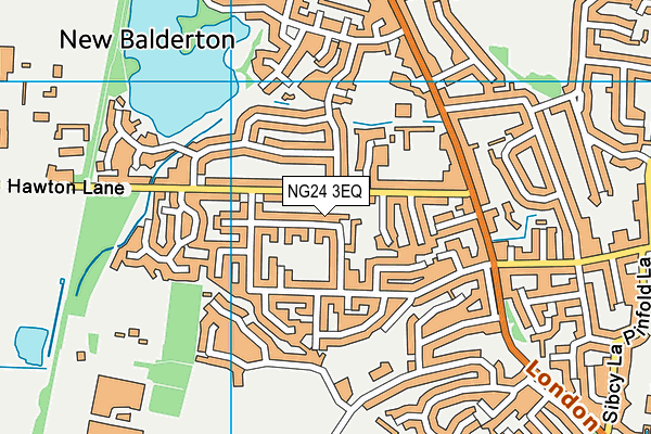 NG24 3EQ map - OS VectorMap District (Ordnance Survey)
