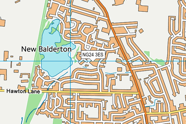 NG24 3ES map - OS VectorMap District (Ordnance Survey)