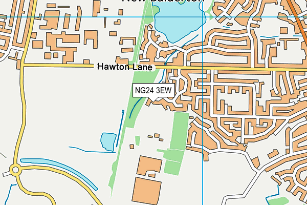 NG24 3EW map - OS VectorMap District (Ordnance Survey)
