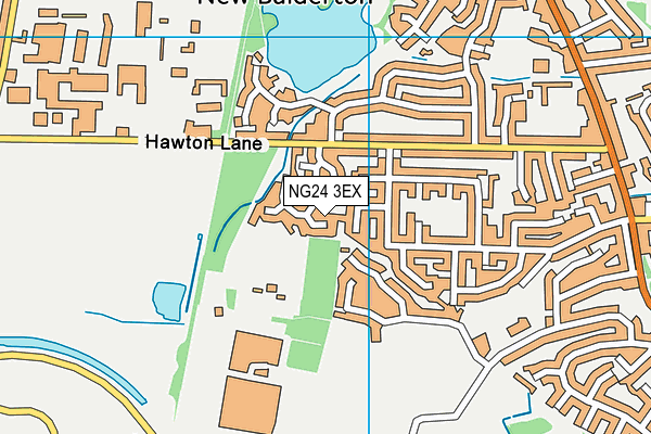 NG24 3EX map - OS VectorMap District (Ordnance Survey)