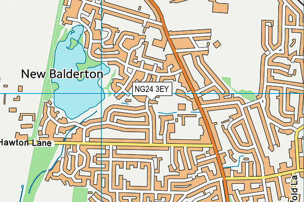 NG24 3EY map - OS VectorMap District (Ordnance Survey)