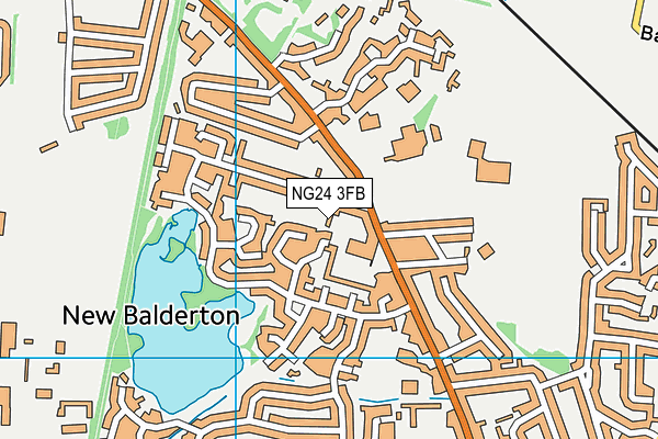 NG24 3FB map - OS VectorMap District (Ordnance Survey)