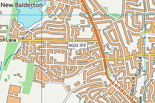 NG24 3FE map - OS VectorMap District (Ordnance Survey)