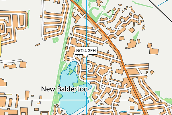 NG24 3FH map - OS VectorMap District (Ordnance Survey)