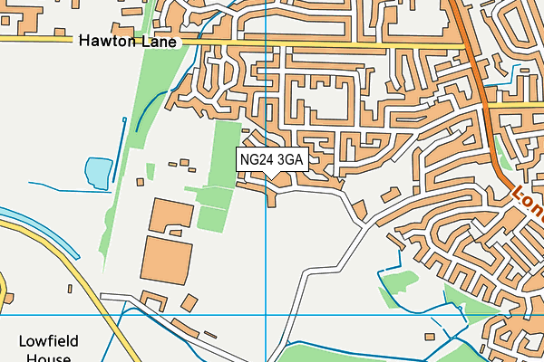 NG24 3GA map - OS VectorMap District (Ordnance Survey)