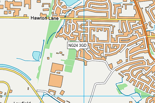 NG24 3GD map - OS VectorMap District (Ordnance Survey)