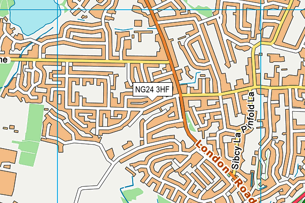 NG24 3HF map - OS VectorMap District (Ordnance Survey)