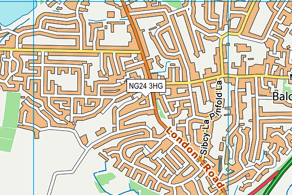 NG24 3HG map - OS VectorMap District (Ordnance Survey)