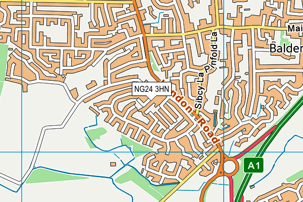 NG24 3HN map - OS VectorMap District (Ordnance Survey)