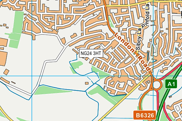 NG24 3HT map - OS VectorMap District (Ordnance Survey)