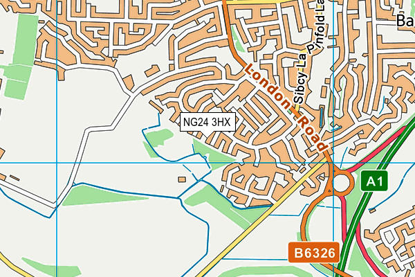 NG24 3HX map - OS VectorMap District (Ordnance Survey)