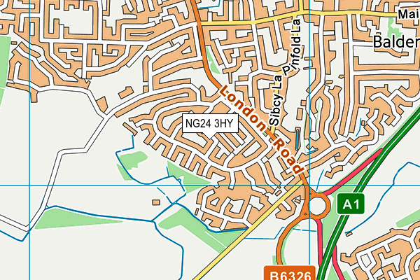 NG24 3HY map - OS VectorMap District (Ordnance Survey)