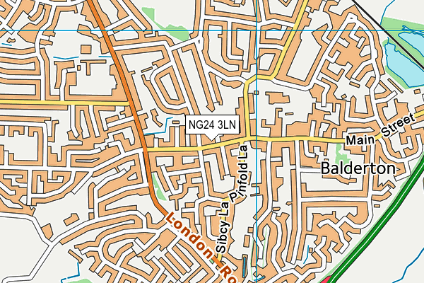 NG24 3LN map - OS VectorMap District (Ordnance Survey)