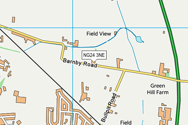 NG24 3NE map - OS VectorMap District (Ordnance Survey)
