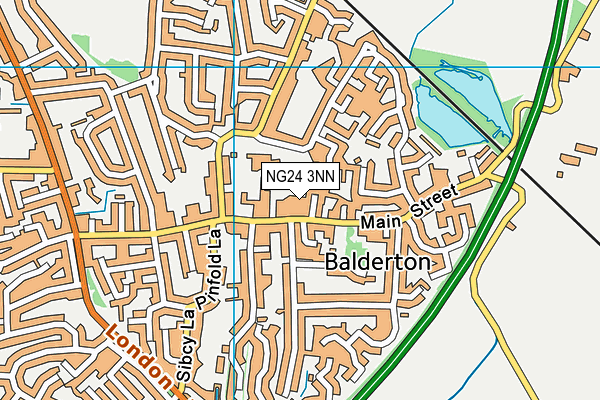 NG24 3NN map - OS VectorMap District (Ordnance Survey)