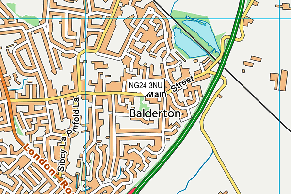 NG24 3NU map - OS VectorMap District (Ordnance Survey)