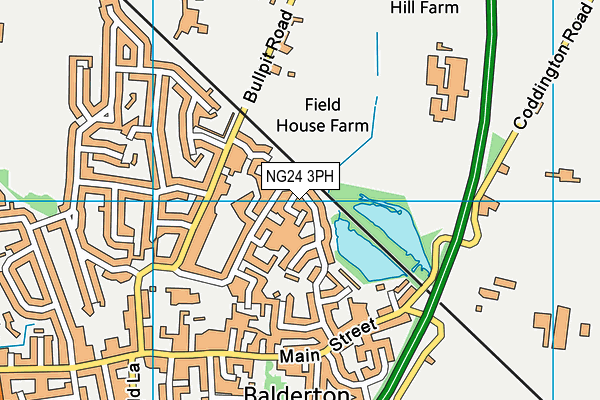 NG24 3PH map - OS VectorMap District (Ordnance Survey)