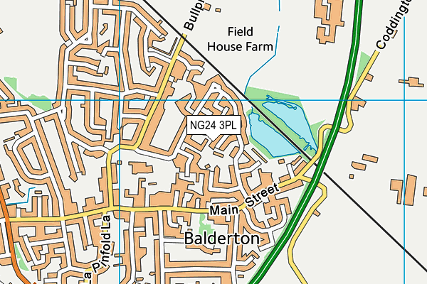 NG24 3PL map - OS VectorMap District (Ordnance Survey)