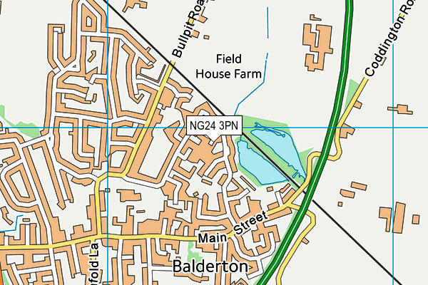 NG24 3PN map - OS VectorMap District (Ordnance Survey)