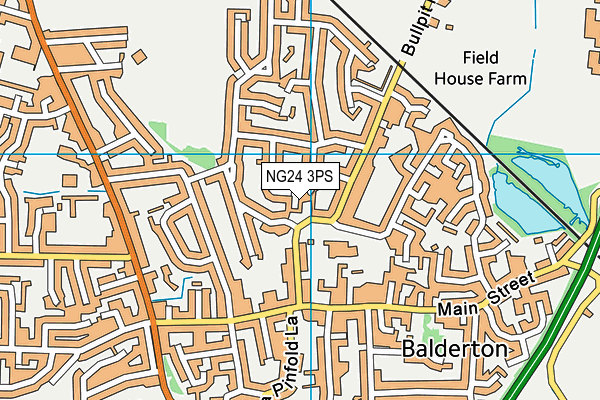 NG24 3PS map - OS VectorMap District (Ordnance Survey)