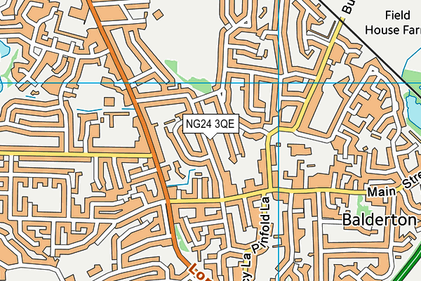 NG24 3QE map - OS VectorMap District (Ordnance Survey)