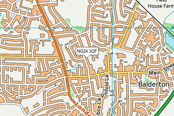 NG24 3QF map - OS VectorMap District (Ordnance Survey)