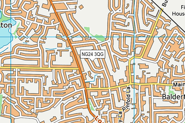 NG24 3QG map - OS VectorMap District (Ordnance Survey)