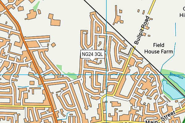 NG24 3QL map - OS VectorMap District (Ordnance Survey)