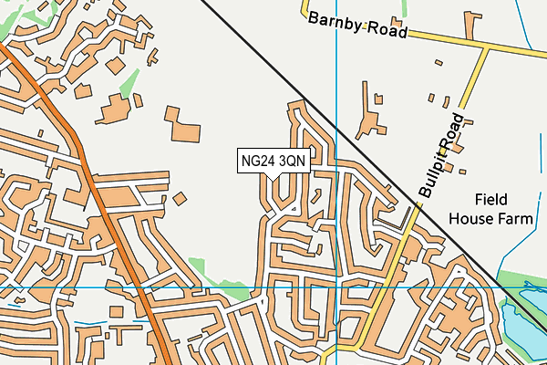 NG24 3QN map - OS VectorMap District (Ordnance Survey)